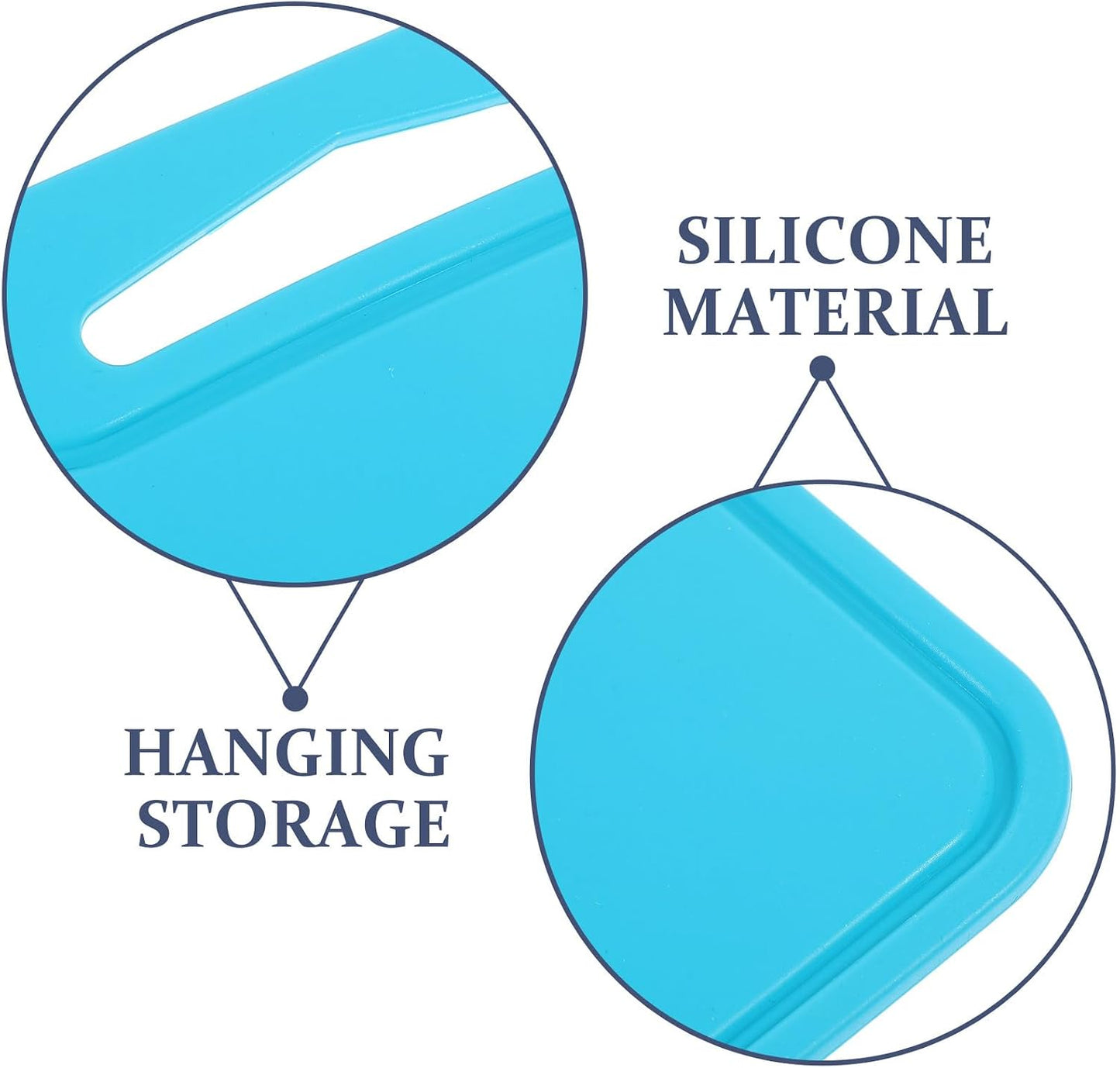 Foldable Non-slip Silicone Cutting Board Kitchen Food Prep Mat Household Fruit and Meat Chopping Board for Indoor and Outdoor Use, Blue