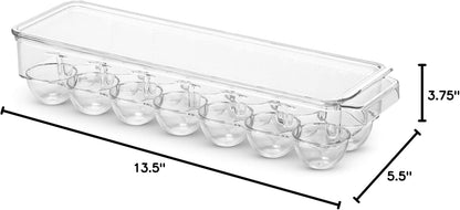 Set Of 8 Refrigerator Pantry Organizer Bins - Clear Food Storage Baskets for Kitchen, Countertops, Cabinets, Fridge, Freezer, Bedrooms, Bathrooms - Stackable Plastic Household Storage Containers