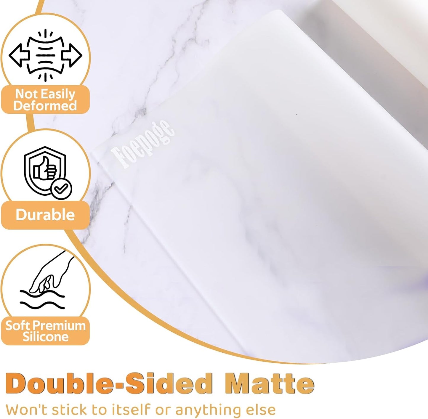 49.2" x 15.7" Large Silicone Mat for Kitchen Counter Protector, Cuttable Silicon Countertop Protector Mat Heat Resistant Mats for Countertop, Cut to Fit Placemat Ship Roll by Foepoge, Black