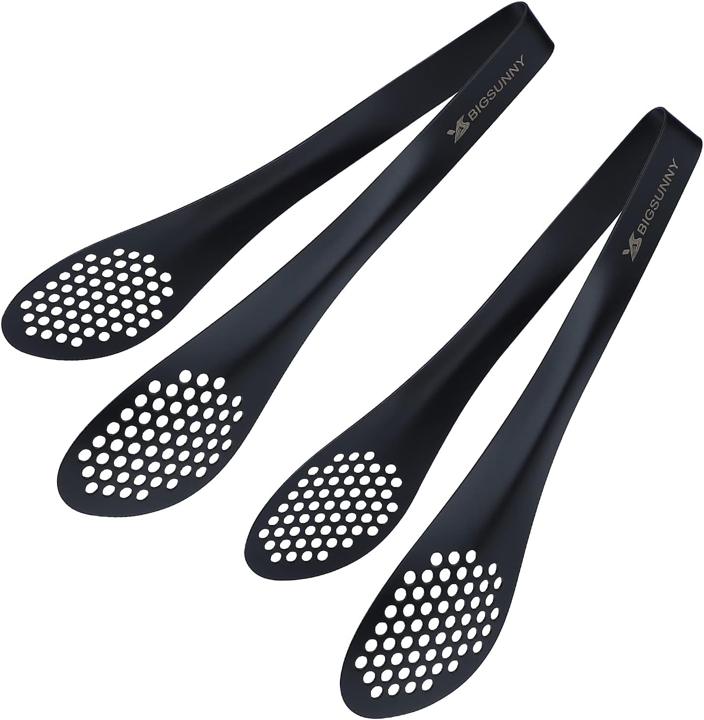 MSY BIGSUNNY Chef Kitchen Tongs Stainless Steel Food Serving Tongs Set Buffet tongs (silver 7" 9" & 11", 3 pack)