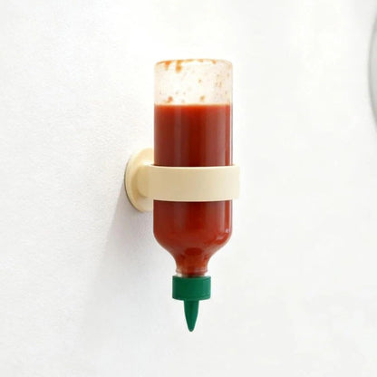 Sauce Bottle Holder, Condiment Storage Bracket, Liquids, Vinegar, Oil, Salad Dressing, and BBQ Bottles, Kitchen Organizer for Home Cooking, Easy Access, Space-Saving, Practical Wall Hanger