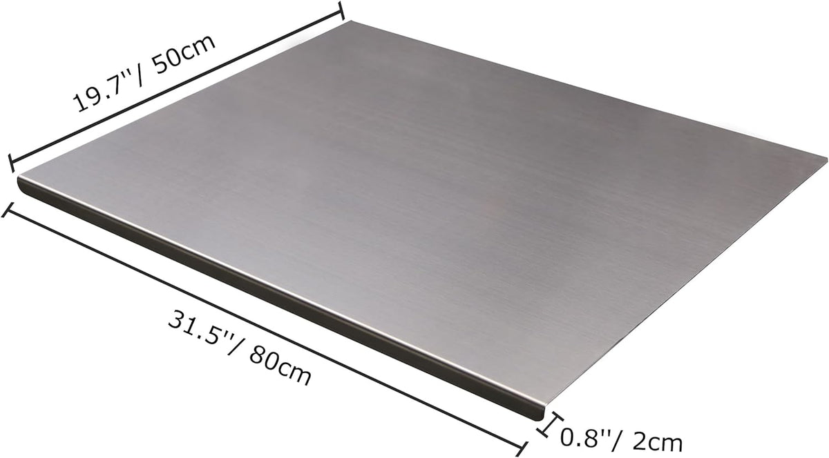 Stainless Steel Cutting Boards for Kitchen, Kneading Cutting Board Mats, Metal Cutting Board for Meat, Fruits, Vegetables, Bread, and Baking Small Cutting Boards (40 x 30cm/15.7 x 11.8 in)