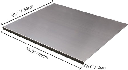 Stainless Steel Cutting Boards for Kitchen, Kneading Cutting Board Mats, Metal Cutting Board for Meat, Fruits, Vegetables, Bread, and Baking Small Cutting Boards (40 x 30cm/15.7 x 11.8 in)