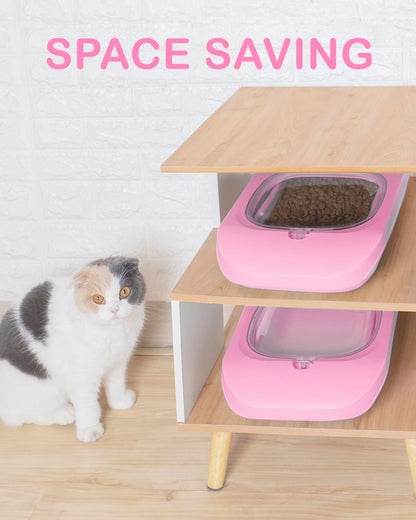 25-28Lbs Dog Food Storage Container Airtight,Collapsible Pet Food Storage | Dog Food Container with Handle,Wheels,Double Airtight Seal Fresh,Save Space,Pest/Mouse-proof,Small Cat Food Container,Scoop