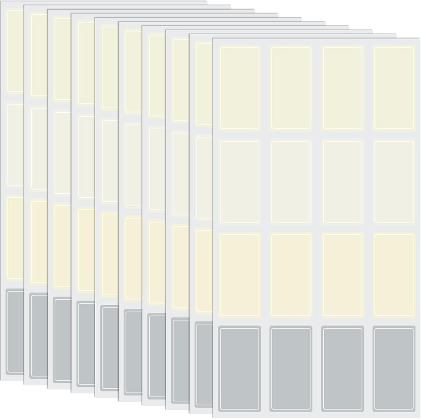 480 Pcs Dry Erase Labels, Dry Erase Stickers, Waterproof Sticker Labels, Removable Labels Easy Peel Off, Reusable Sticky Notes for Food Containers, Office (Retro, Small)