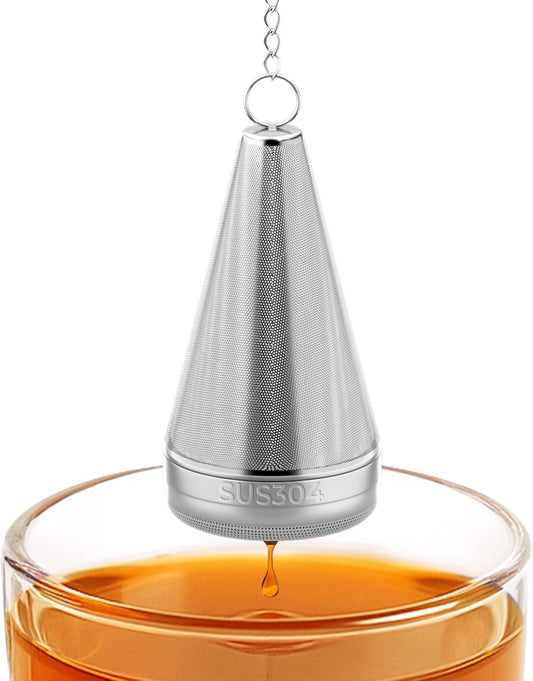 304 Stainless Steel Cone Tea Infuser for Loose Leaf Tea Steeper