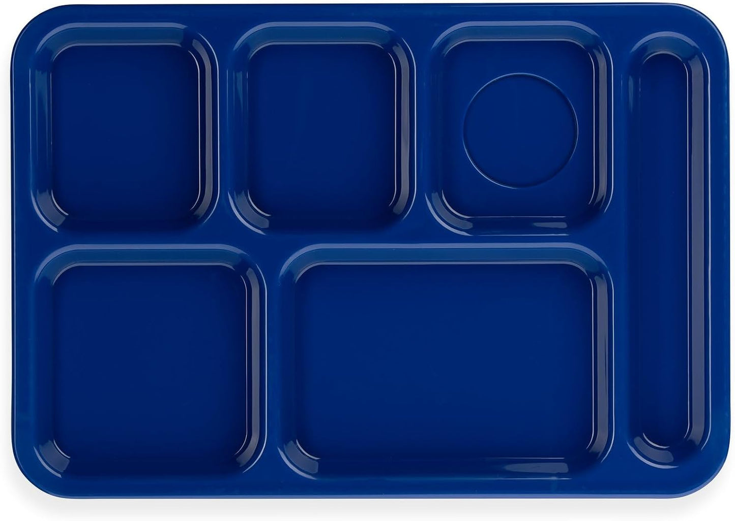 Carlisle FoodService Products P614R09 Right-Hand 6-Compartment Polypropylene Tray, 10" x 14", Green