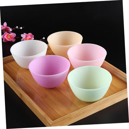 Didiseaon Odorless Anti-drop Silicone Mixing Bowl for Facial Masks Cooking Flexible Microwave Dishwasher Safe for Ingredients Sauces Medium Green