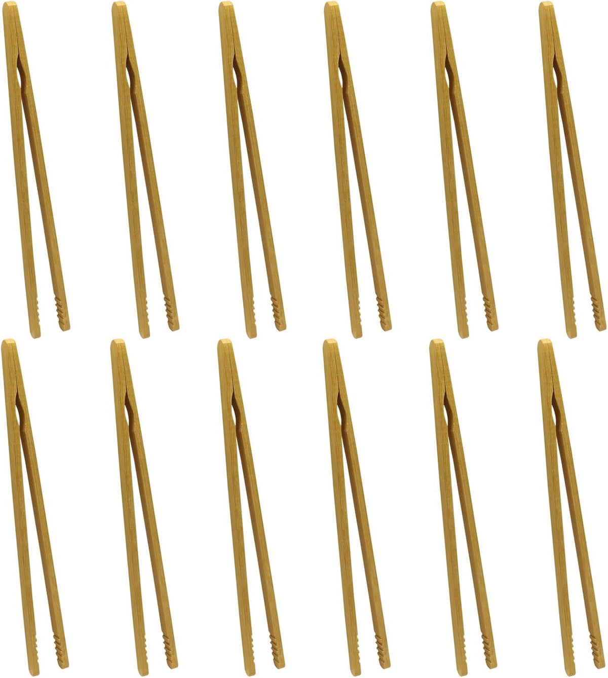 Kitchen Utensil Tongs, 7 Inch Bamboo