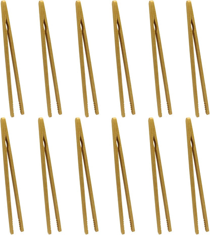 Kitchen Utensil Tongs, 7 Inch Bamboo