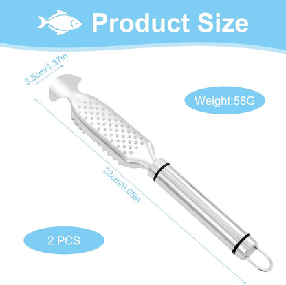 Fish Scaler Remover, Fish Scale Cleaning Kit, Portable Stainless Steel Fish Descaler Tool, Easy Clean, Applicable To Restaurants, Kitchens And Markets