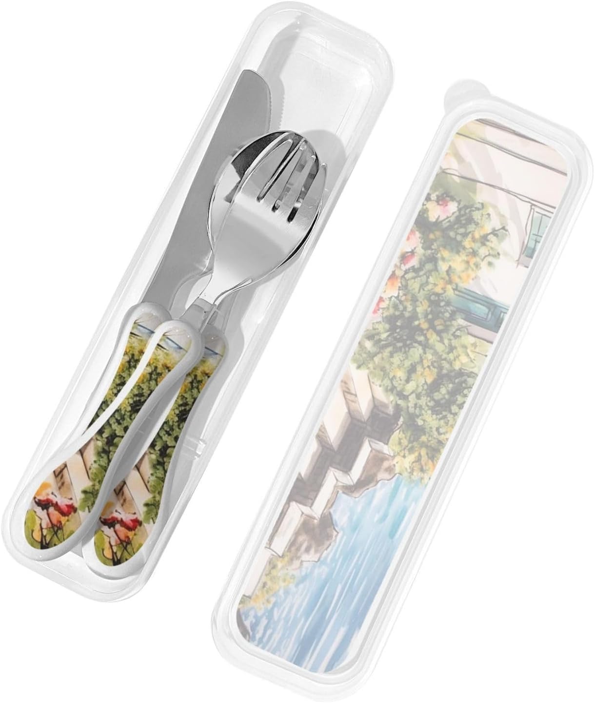 3-Piece Kids Silverware Set With Storage Case, Stainless Steel Reusable Children Safe Knife Spoon Fork Set Candy Children Flatware Set For Kids Lunch Box
