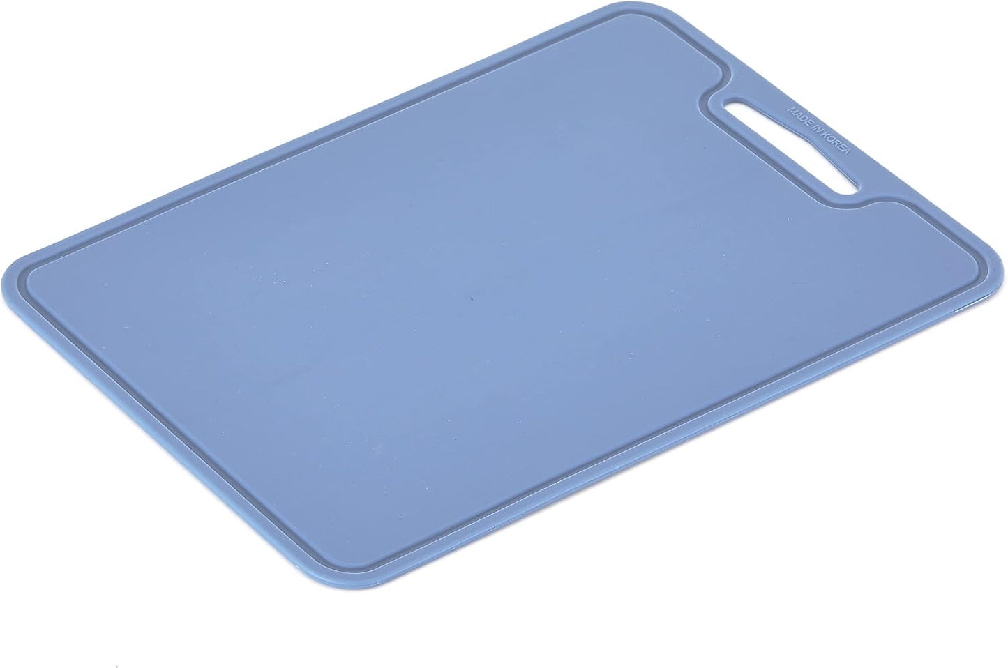 Premium Thick & Flexible Silicone Cutting Mat, BPA Free, Knife Friendly, Non-Toxic, Anti-Slip, Dishwasher Safe, Space Saving, Easy Grip Handle, Ergonomic Design, Chopping Board (Blue, Large)