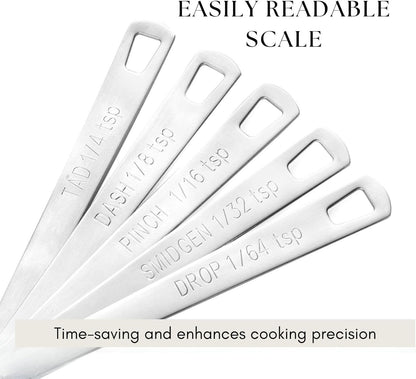 14PCS Measuring Spoons Set, 1 tbsp, 1/2 tbsp, and 1-1/16tsp Stainless Steel Measuring Spoons for Cooking Baking Spice Jars and Liquid Ingredients