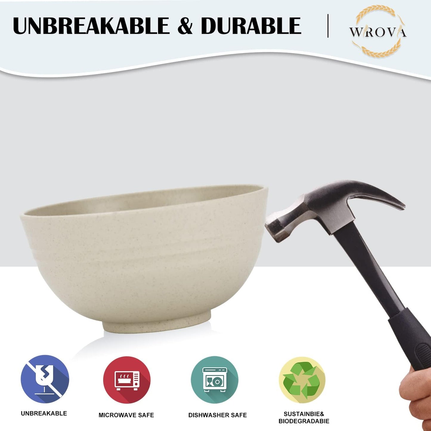 Wheat Straw Bowl Sets,8 PCS Unbreakable Cereal Bowl 26 OZ,Microwave and Dishwasher Safe Bowls,Bowl Sets for Camping and Picnic BPA Free Colorful Salad Bowls for Serving Soup,Oatmeal and Fruit Etc…