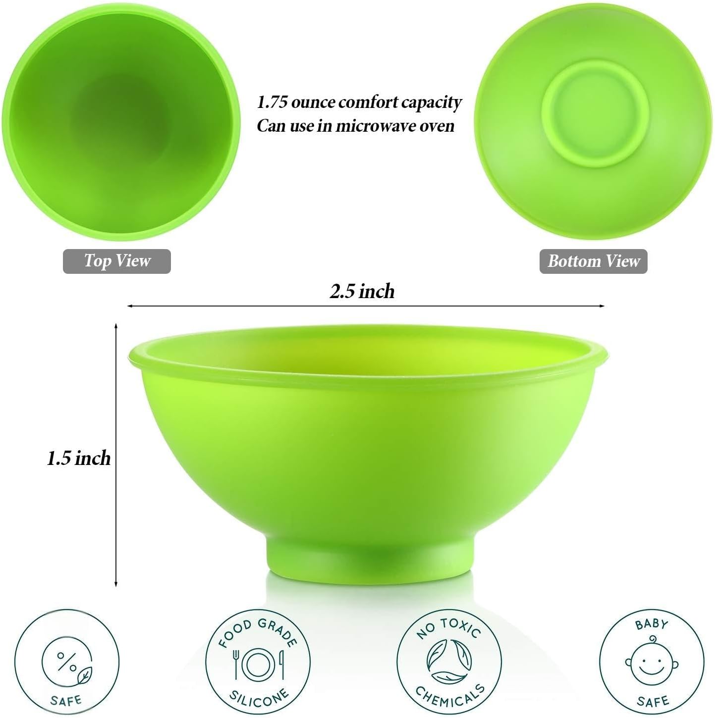 Boao 14 Pcs Mini Silicone Pinch Bowls 1.75 Ounce Small Dipping Ingredient Prep Bowls for Cooking Reusable Snack Serve Condiment Facial Mask Bowl for Sauce Nuts Appetizer DIY Craft