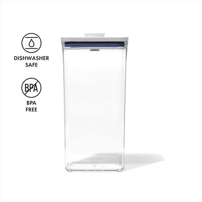 OXO Good Grips POP Container – Airtight 1.7 Qt for Coffee and More Food Storage, Rectangle, Clear