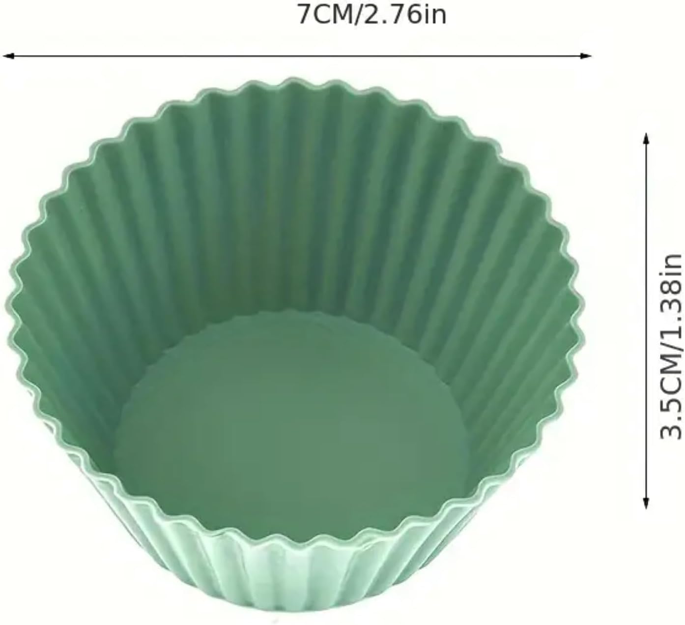 12pcs Reusable Silicone Muffin Cups & Cupcake Molds – Non-Stick Baking Tools for Perfectly Shaped Treats – Heat Resistant & Durable – For Home Bakers