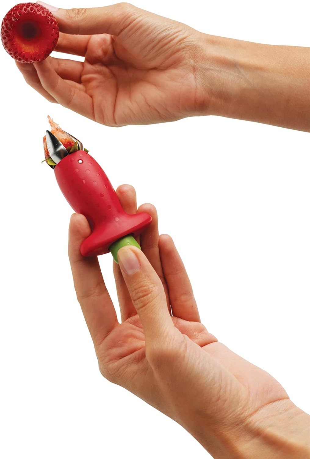 Chef'n Original Stem Gem Strawberry Huller, Red/Green - 102-138-005