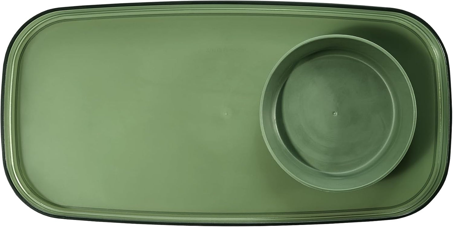 madesmart dipware Small Serving Plate, Stackable & Removable Dip Bowl for Salsa, Queso, Salad, Olives, Dishwasher & Microwave Safe, Multipurpose Plate & Bowl, Blue