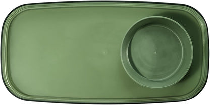 madesmart dipware Small Serving Plate, Stackable & Removable Dip Bowl for Salsa, Queso, Salad, Olives, Dishwasher & Microwave Safe, Multipurpose Plate & Bowl, Blue