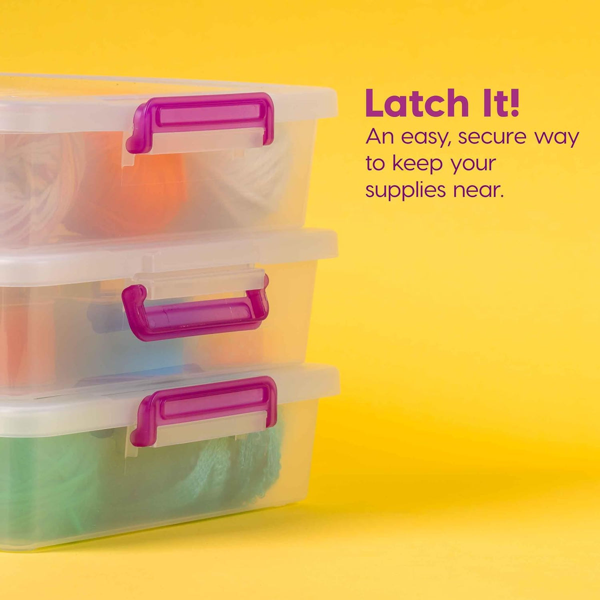 IRIS USA 5 Qt. Plastic Craft Storage Container Bins with Lids, 6 Pack, Small Art & Office Supply Organizer Tote, Sensory Bins & Boxes for Home & University, Stackable, Carry Handle, Clear