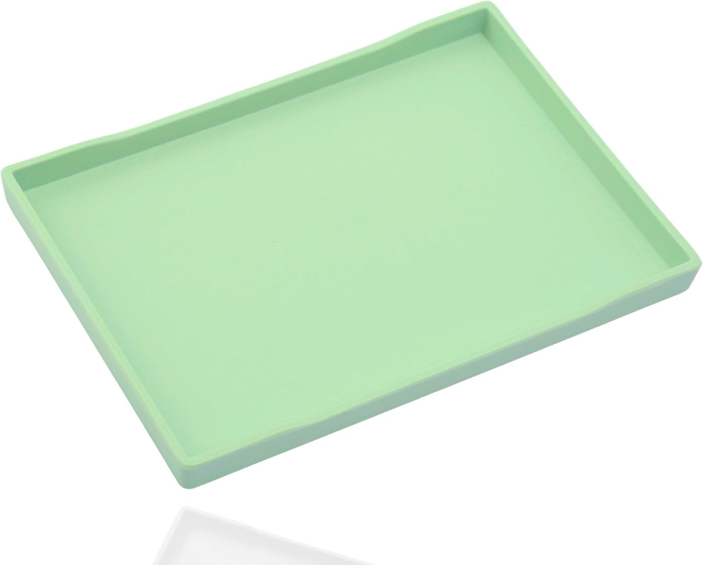 White Serving Tray (13.5 x 9.6 inch) for Serving Accessory, Elegant & Stackable Plastic Tray for Spa, Coffee, Drinks, Tea, Bar, Party, Seasoning, Perfume and Display Use.
