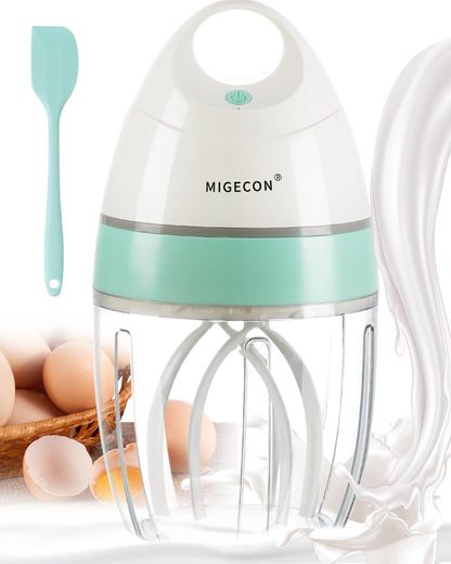 MIGECON Stand Mixer, Small Electric Mixer Kitchen Egg Beater Milk Frother