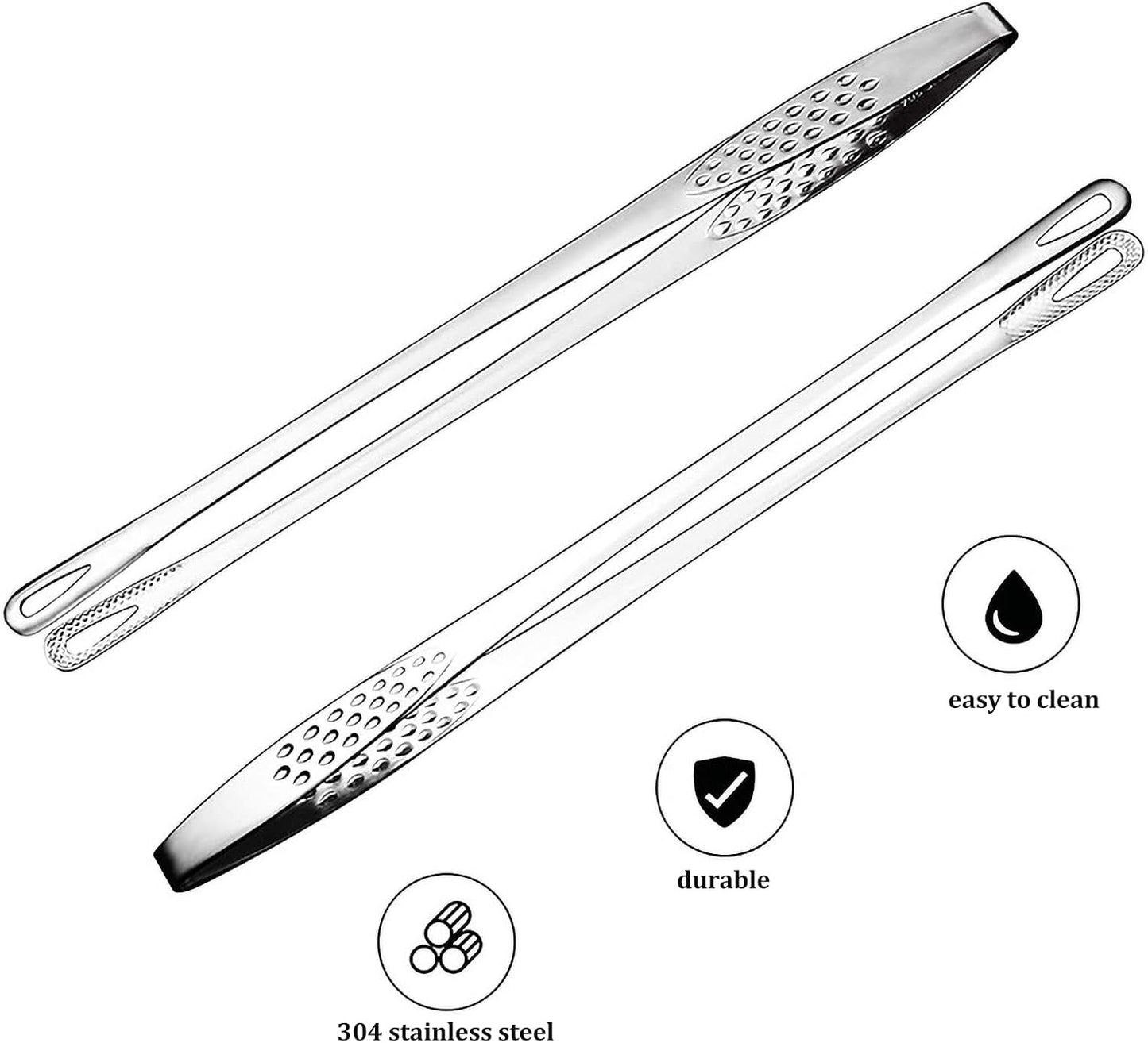 Chef Tweezers - Multipurpose Culinary Plating Tweezers, Stainless Kitchen Precision Tongs | Anti Rust Food Handling Tool, Cooking Garnish Placement Accessory, Barbecue Serving Control Tongs