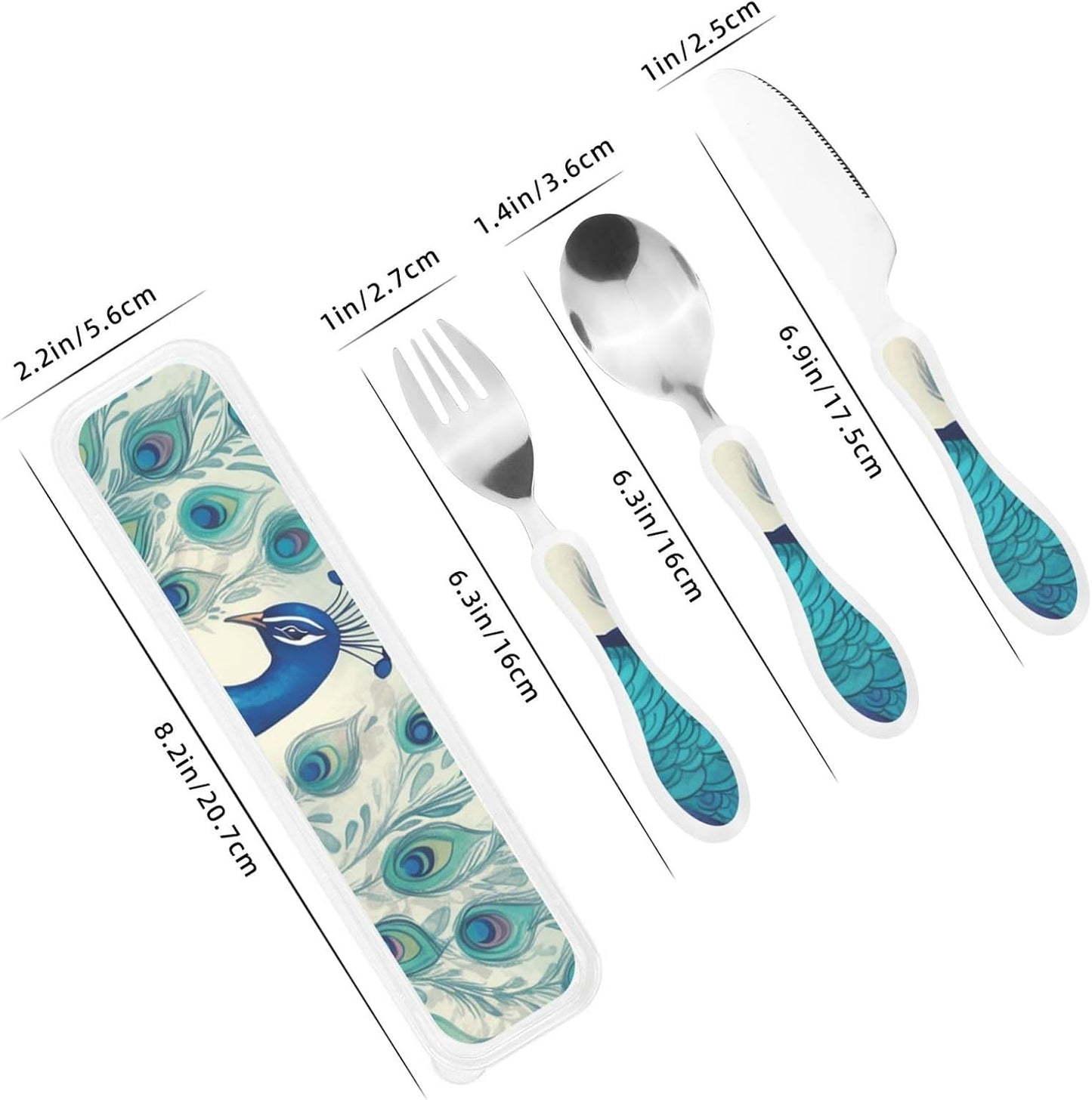 3-Piece Kids Silverware Set With Storage Case, Stainless Steel Reusable Children Safe Knife Spoon Fork Set Sugar Skulls Children Flatware Set For Kids Lunch Box