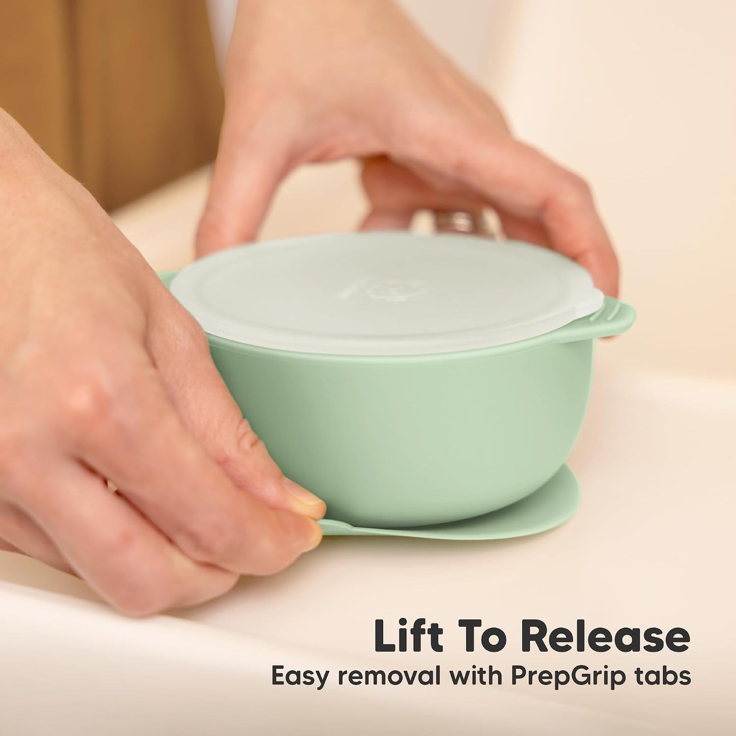 KeaBabies 2-Pack Baby Bowls with Suctions, Lids, Silicone (Terracotta)