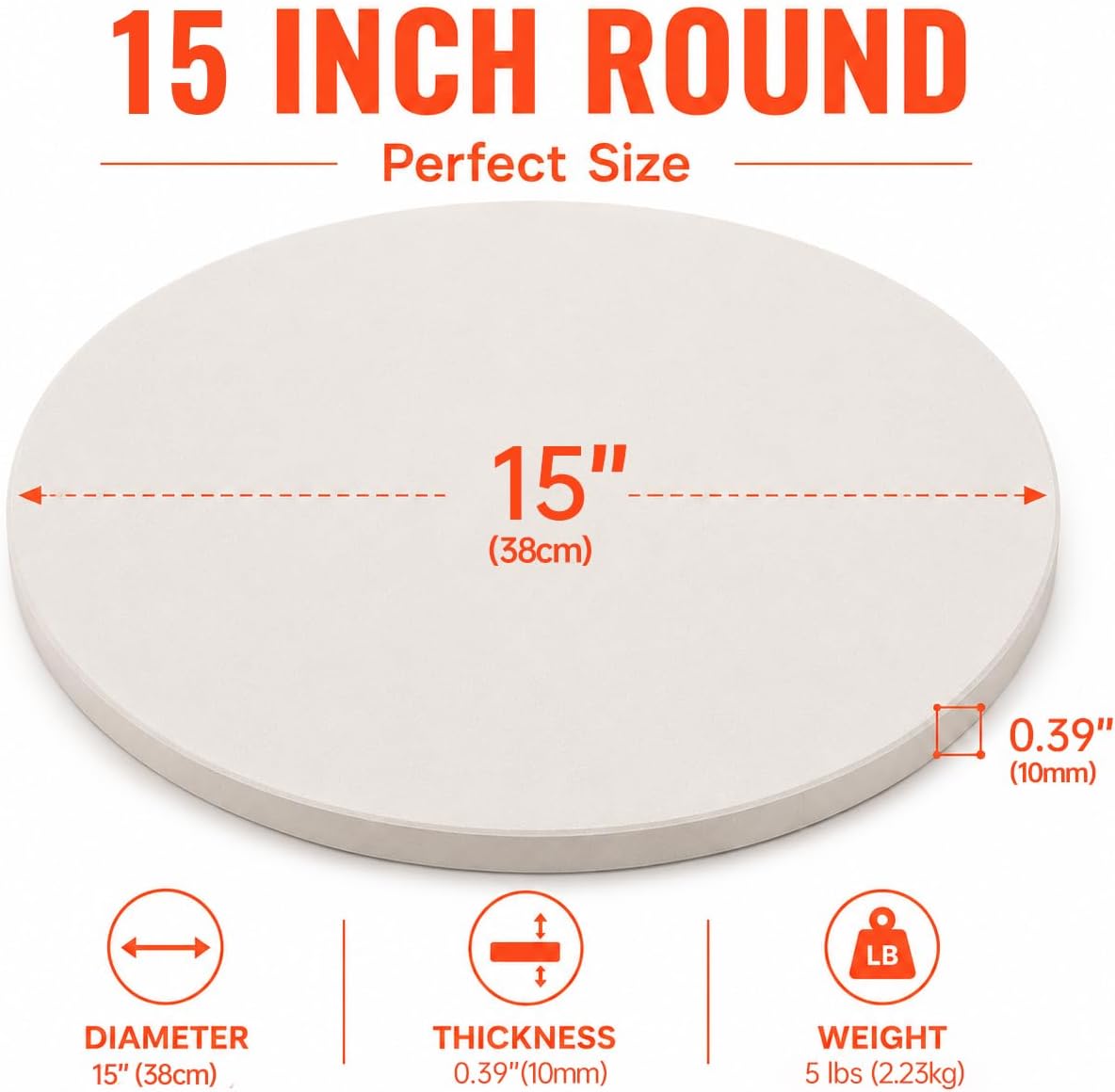 Extra Large 24 x 17 3/4 Inch Rectangular Pizza Stone for Oven and Grill