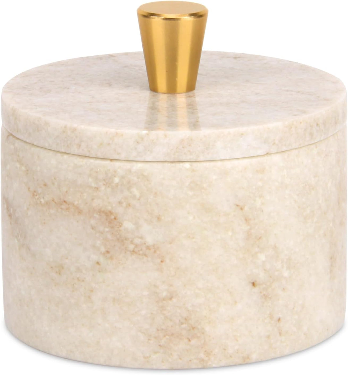 Marble Salt Cellar with Lid, Viva Jade, 4 inch