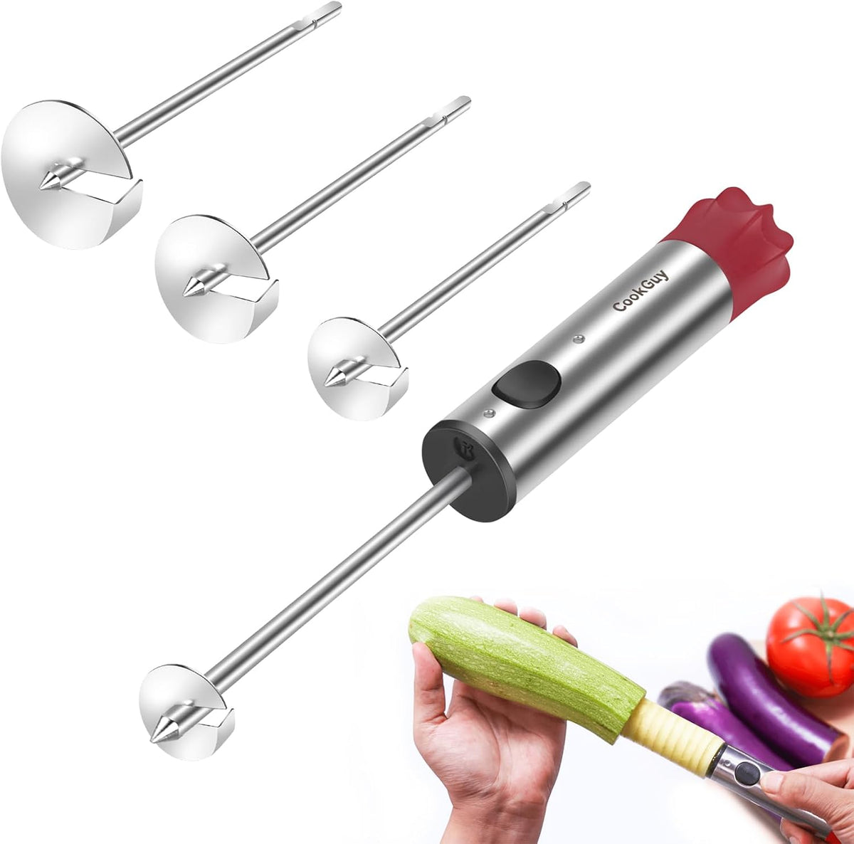 Cook Guy Multi-Purpose Veggie Drill - 4 Sizes Vegetable Corer Tool