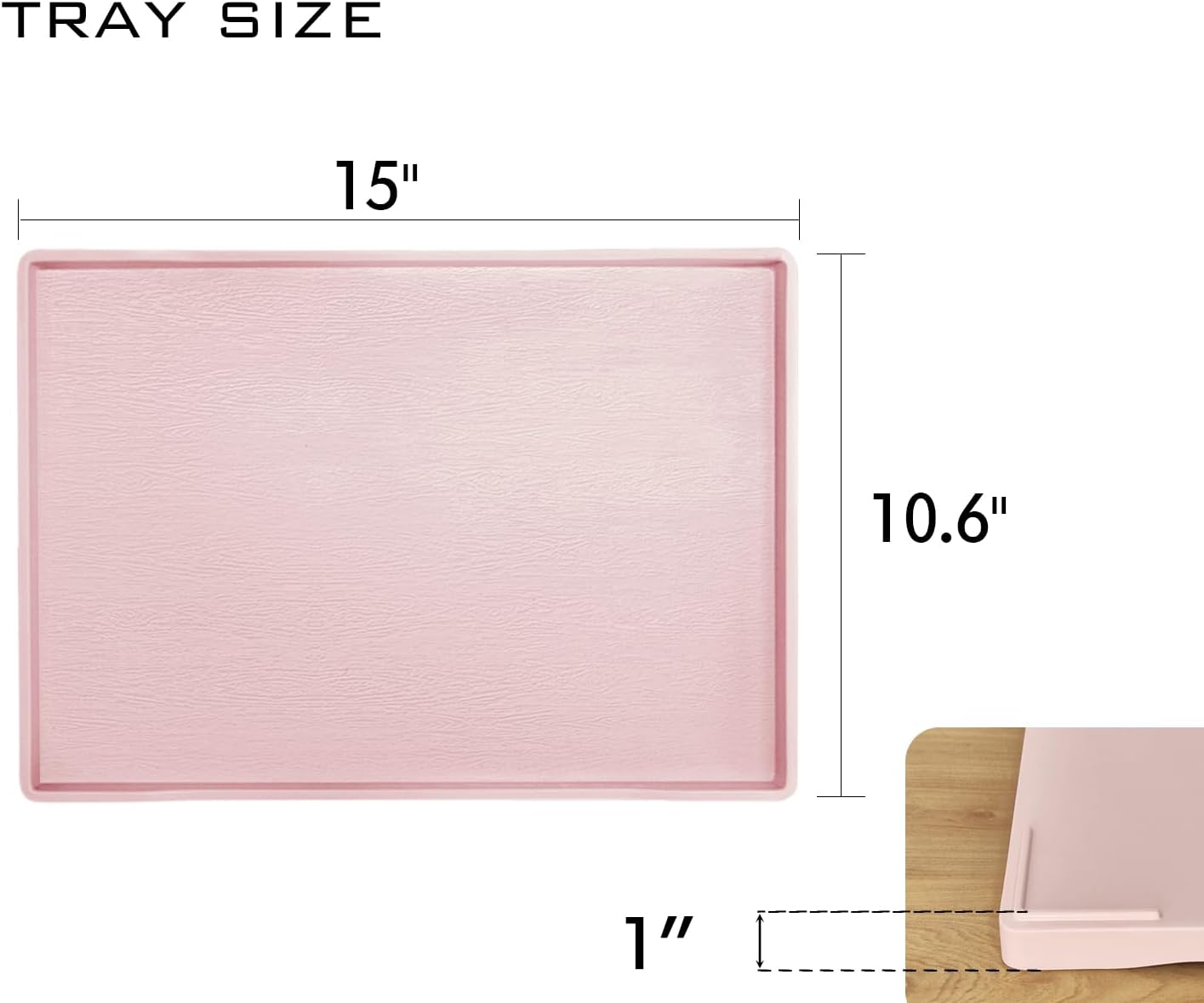 White Serving Tray (13.5 x 9.6 inch) for Serving Accessory, Elegant & Stackable Plastic Tray for Spa, Coffee, Drinks, Tea, Bar, Party, Seasoning, Perfume and Display Use.