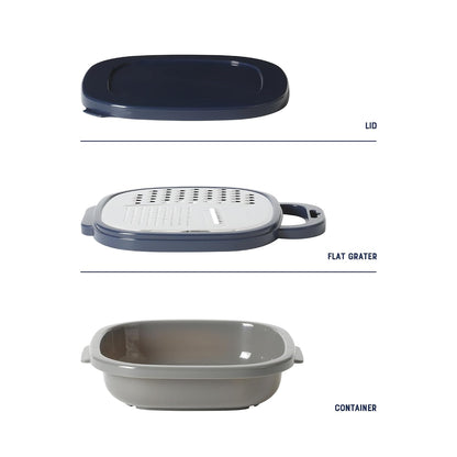 Oster Bluemarine 3 Piece PP Stackable Space-Saving Colander and Mixing Bowl Set