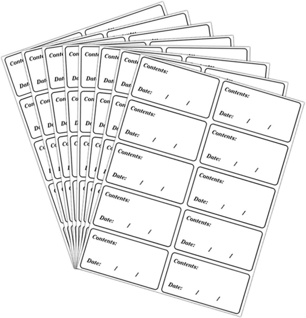 DOITOOL 400pcs Food Date Labels Stickers for Containers Refrigerator Freezer Pantry