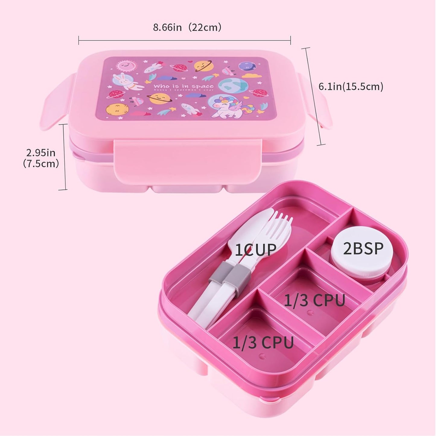 Bento Box for Kids Girls Boys, Adult,8-Compartment Leak-Proof Toddler Lunch Box for School, Drop-Proof Kids Lunch Containers with Insulated Bag, Microwave & Dishwasher Safe, BPA-Free,(Blue)