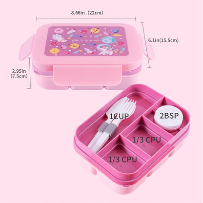 Bento Box for Kids Girls Boys, Adult,8-Compartment Leak-Proof Toddler Lunch Box for School, Drop-Proof Kids Lunch Containers with Insulated Bag, Microwave & Dishwasher Safe, BPA-Free,(Blue)