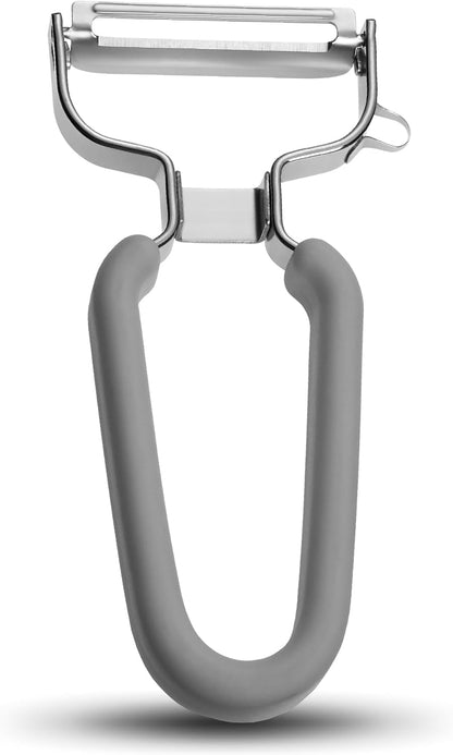 Lurch Germany Julienne Vegetable Y Peeler 5.1 x 2.3 Inches / 13 cm x 6 cm | Stainless Steel Cutter & Slicer for Carrot, Potato & Apple | Veggie Zoodles Maker | Non-slip Comfortable Handle - Black