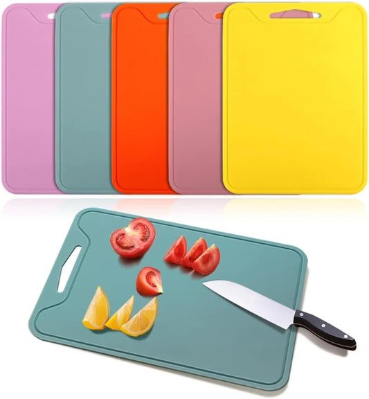 Cutting Board Mat For Household Kitchen Use, Portable With Non-Slip Surface(Dark)