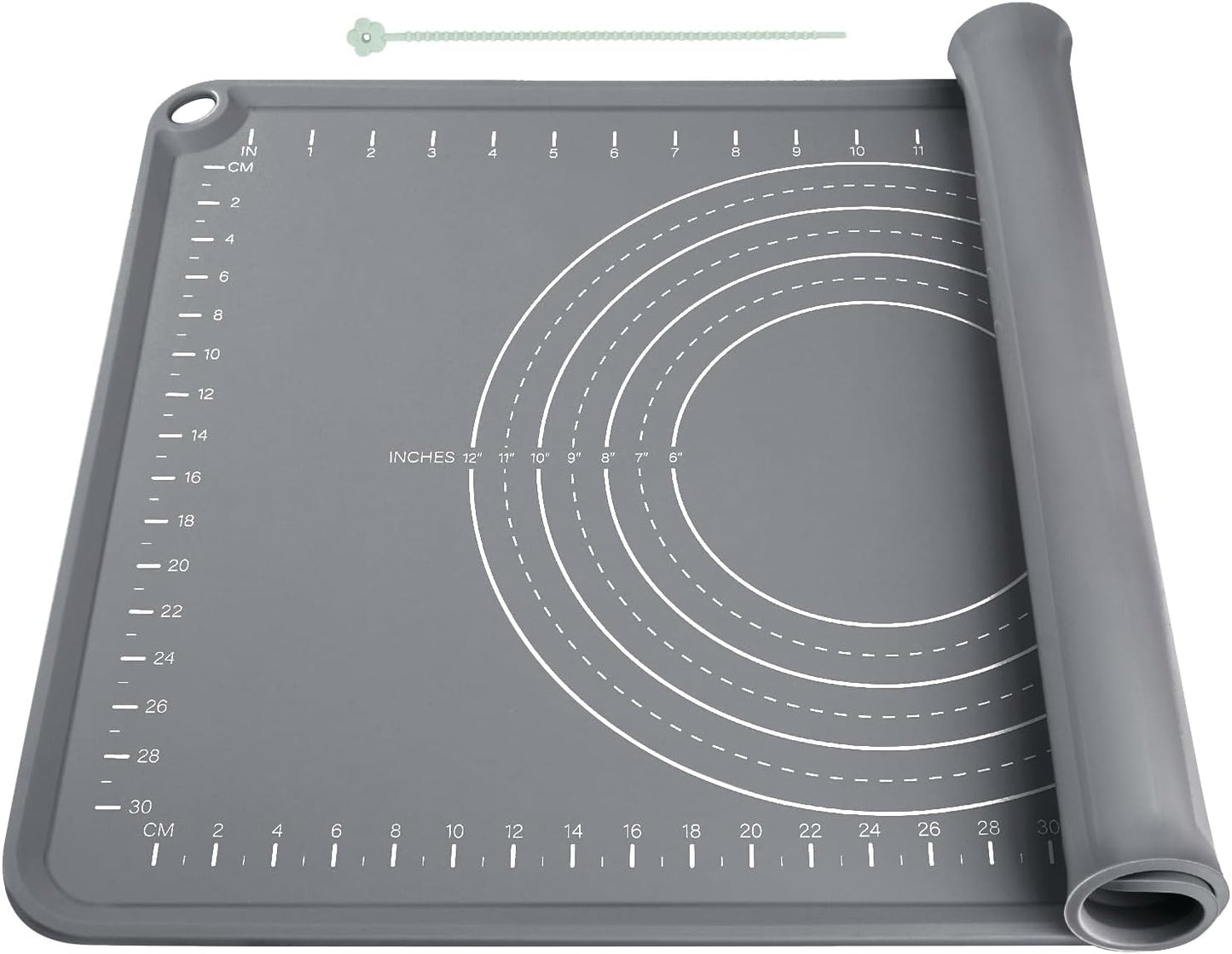Extra Large Silicone Baking Mat for Countertops, Extra Thick 28" x 20" Non-Slip Pastry Mat with Raised Edges and Measurements, Food-Grade Dough Rolling Sheet for Kneading, Pizza, Bread,Fondant
