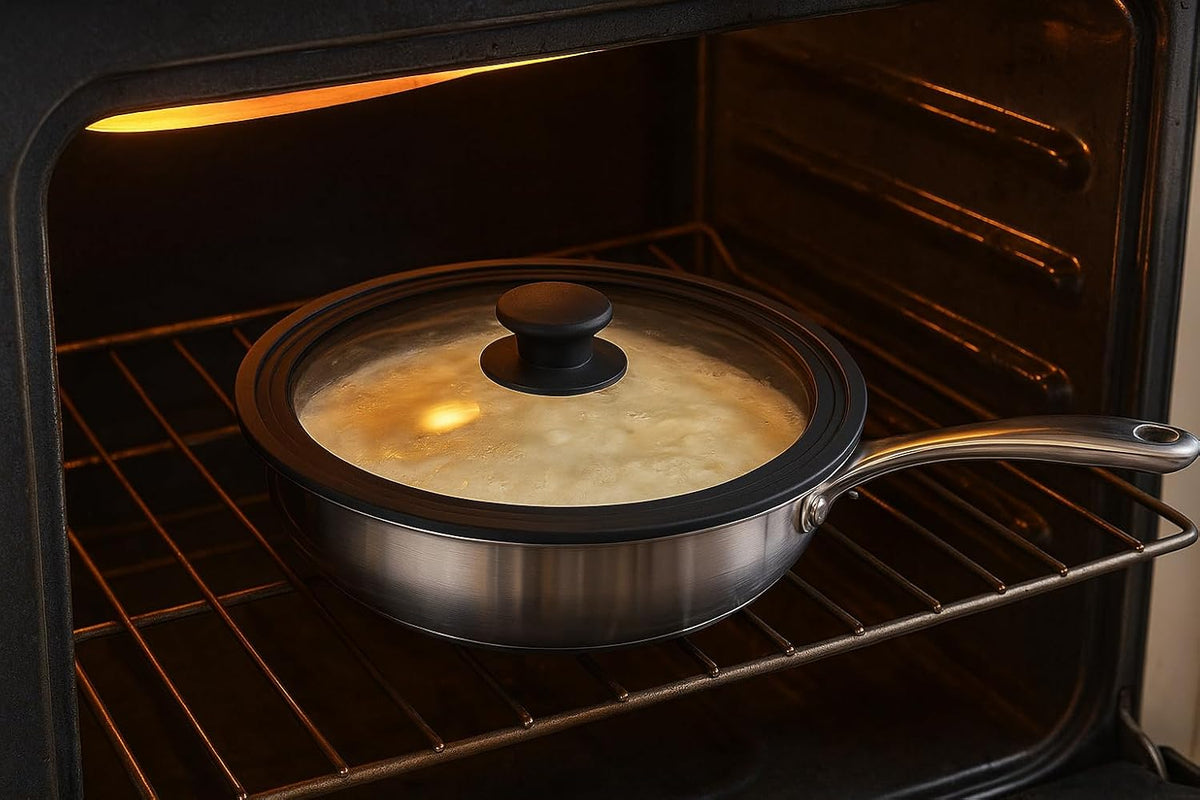 Universal Lids for Pots, Pans and Skillets - Tempered Glass with Vented Silicone Rim and Heat-Resistant Handle - Fits Multiple Cookware Sizes - Dishwasher & Microwave Safe (Single, 11",12",12.5")