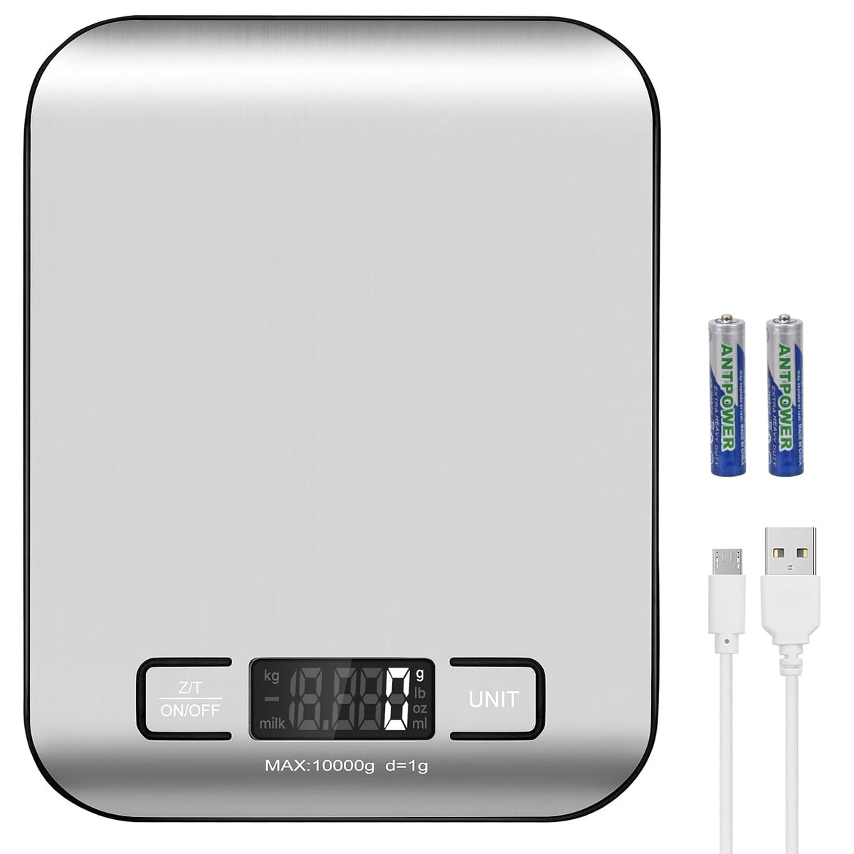 Digital Shipping Scale,Stainless Steel Panel, Accurate Portable Postal Scale for Packages, Small Business,Kitchen, Food, Handmade, Liquids, and Boutique (Rose Gold Battery(5kg/1g))