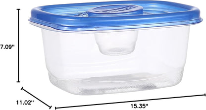Glad GladWare Tall Entree Food Storage Containers with Lids, Large Square BPA Free Plastic for Meal Prep and Lunches, Lock Tight Seal, Microwave and Dishwasher Safe, 42 Oz, 3 Count