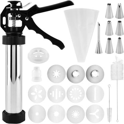 3-in-1 Churro Maker Kit, Stainless Steel Cookie Press Gun