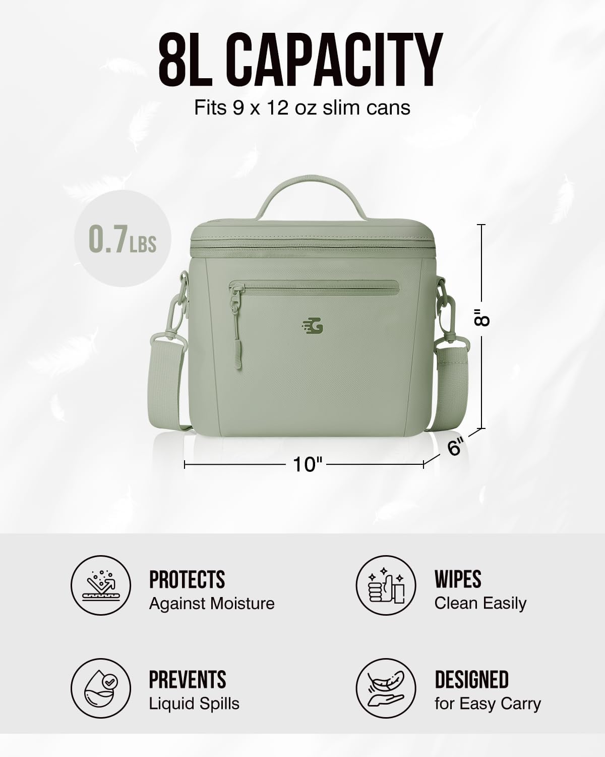 GLORIEROO Insulated Lunch Box Bag Women Girls - Waterproof Leakproof Lightweight Reusable Cooler for School Work Picnic - Back to School
