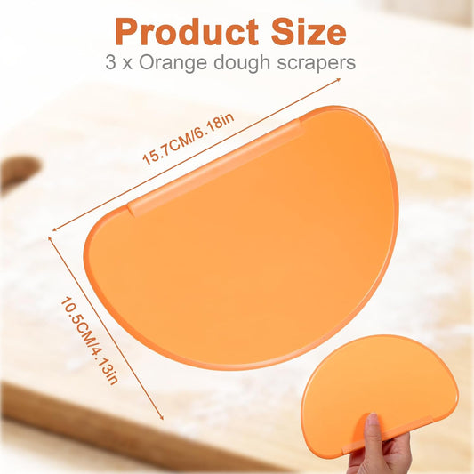 3pcs Bread Scraper for Sourdough,Silicone Bench Scraper Kitchen