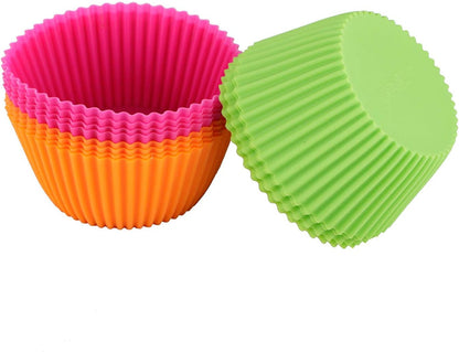 Webake Silicone Baking Cups 4.3 Inch Jumbo Reusable Cupcake Liners, Giant Cupcake Mold Non-stick Extra Large Muffin Pans Big Cupcake Holders (Pack of 12)