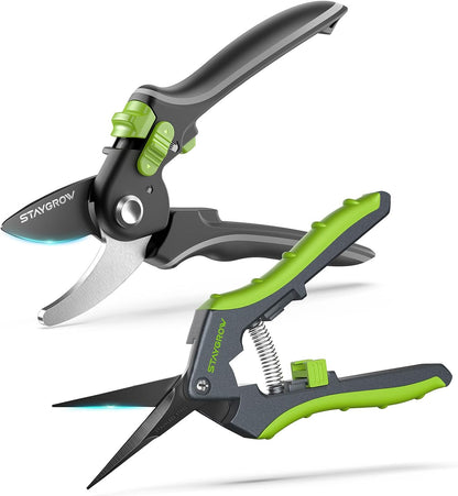 2pcs 6.5" Pruning Shears for Gardening Ultra Sharp Garden Scissors